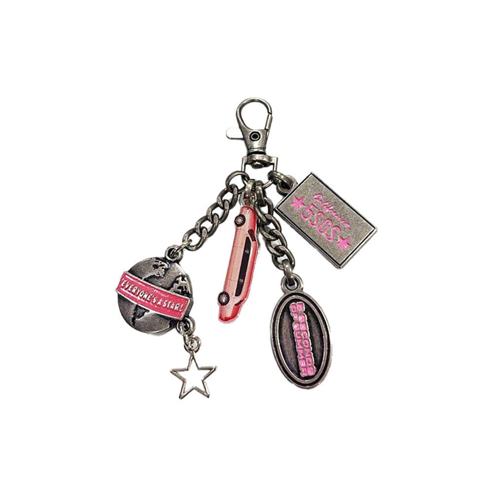 5 Seconds of Summer Bag Charm with multiple charms on a white background