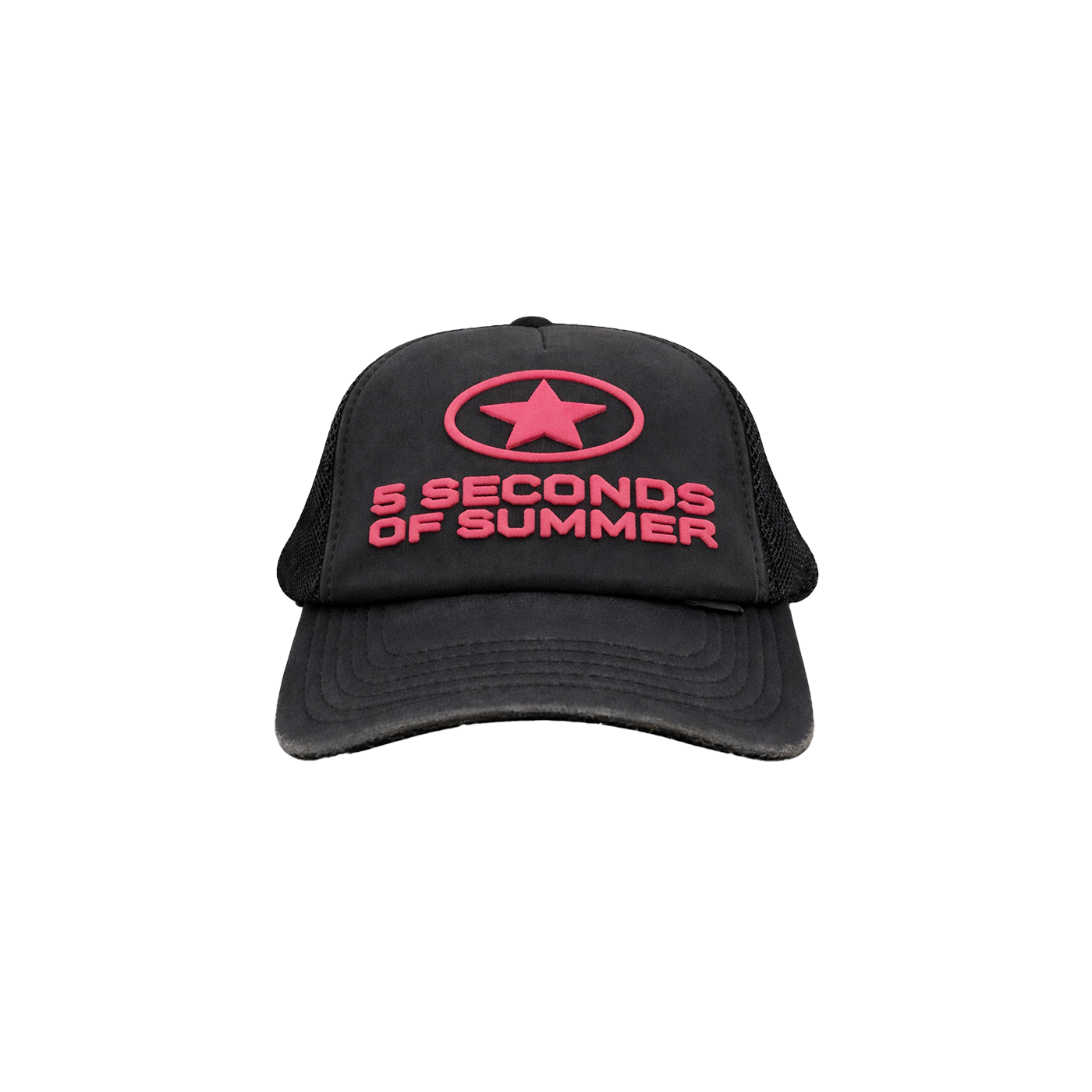 Black cap with '5 Seconds of Summer' logo on a white background