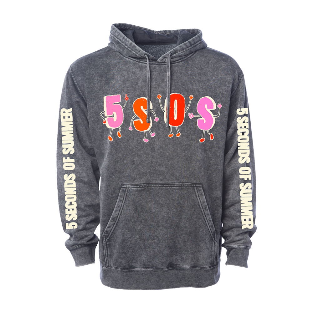 5SOS Faded Black Pullover Hoodie 5 Seconds of Summer Tour Store