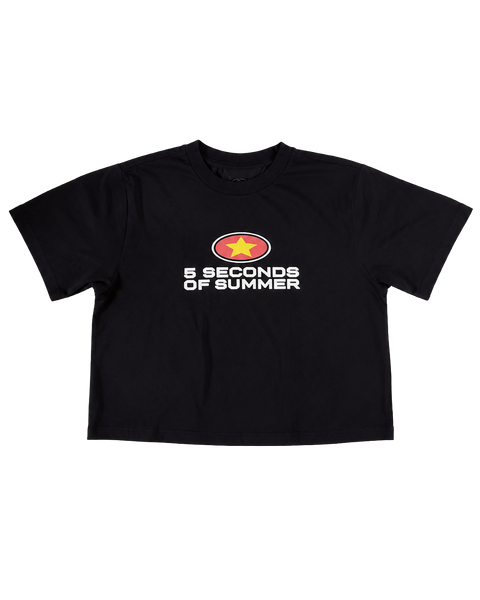 Star Logo Black Crop Tee – 5SOS US